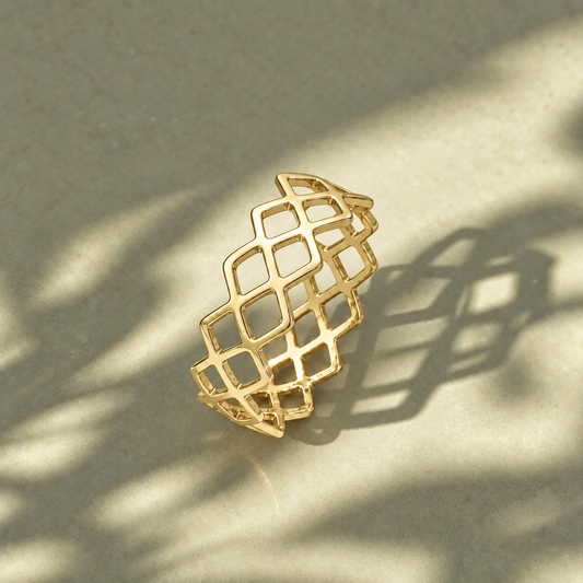 Golden Mesh Ring