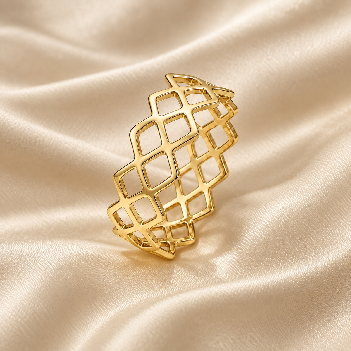 Golden Mesh Ring