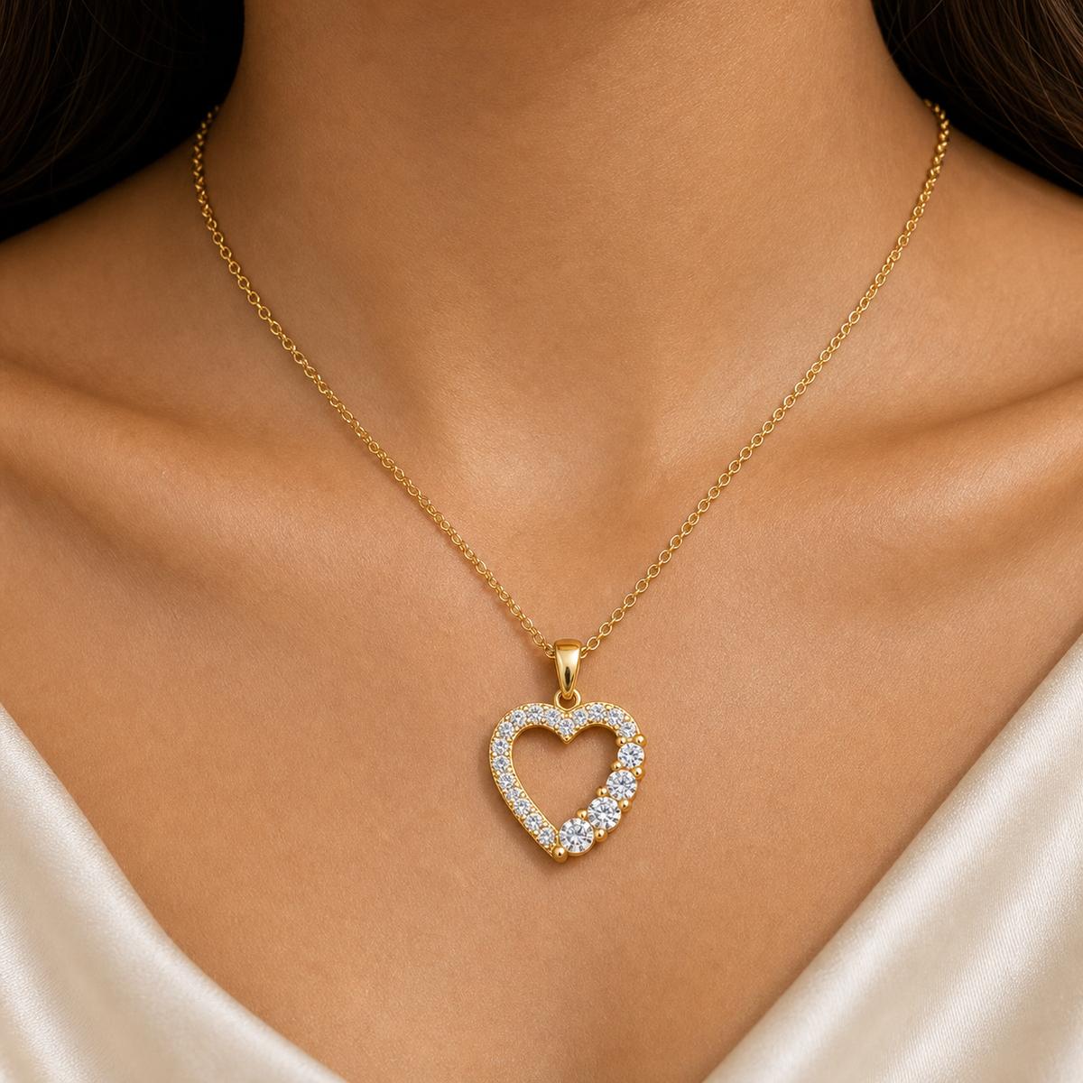 Golden Amora Heart Cascade Pendant product image 3