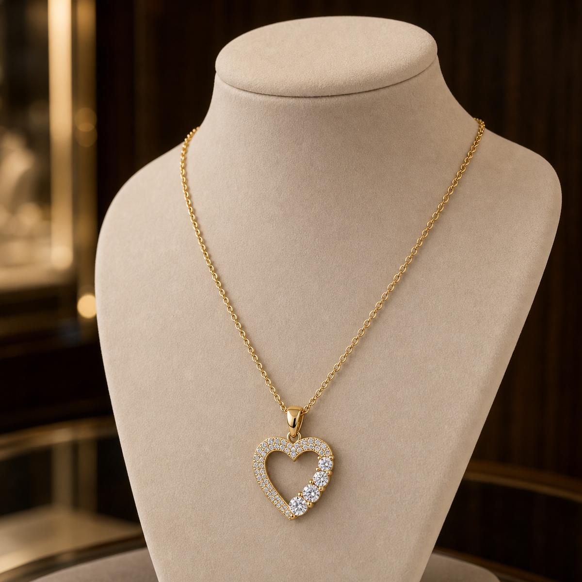 Golden Amora Heart Cascade Pendant product image 6