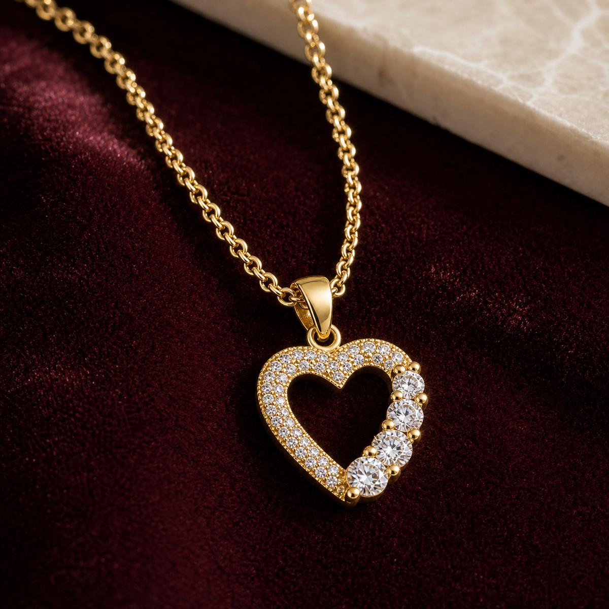 Golden Amora Heart Cascade Pendant product image 2