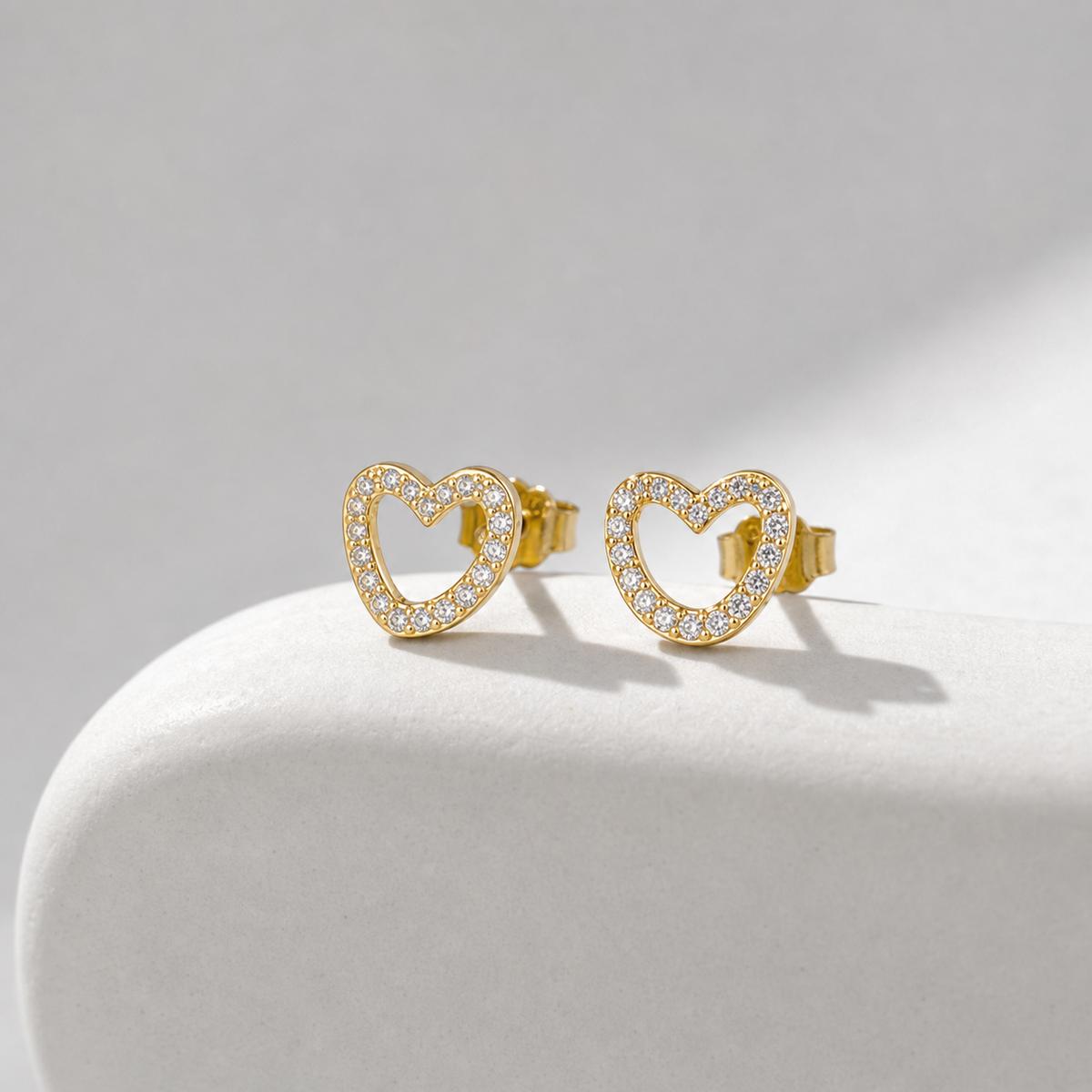 Golden Amora Open Heart Earrings product image 4