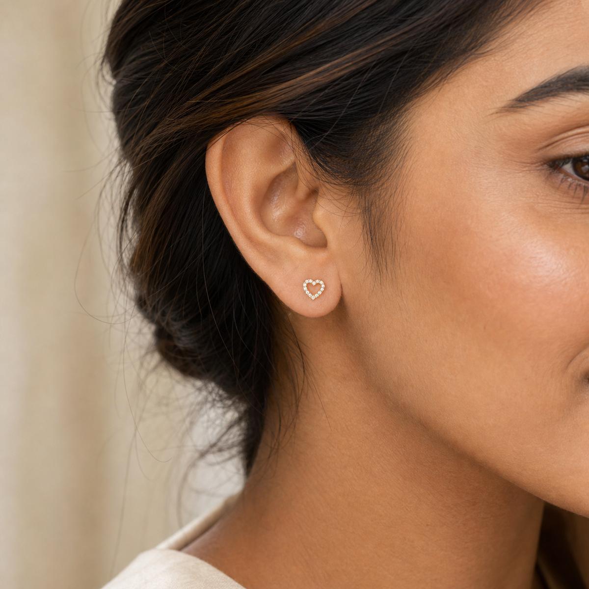 Golden Amora Open Heart Earrings product image 7