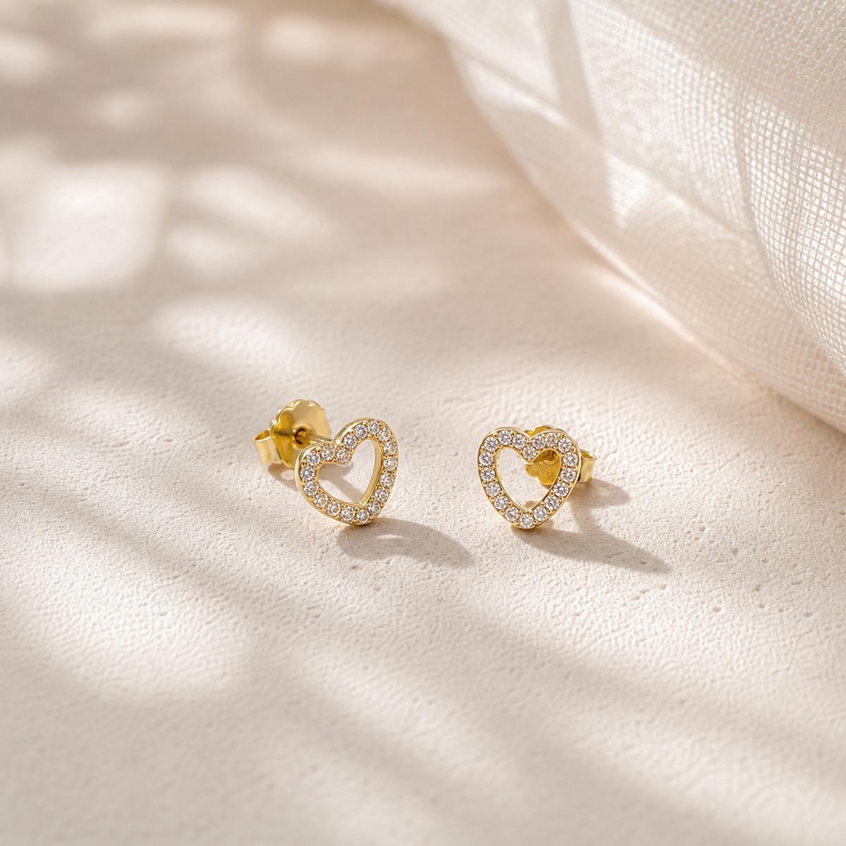 Golden Amora Open Heart Earrings product image 5