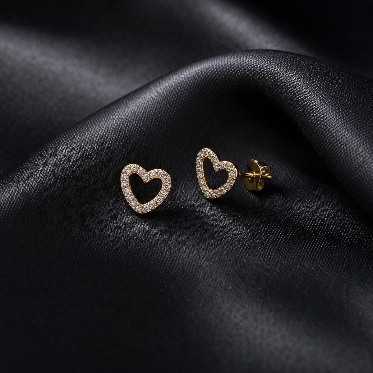 Golden Amora Open Heart Earrings product image 6