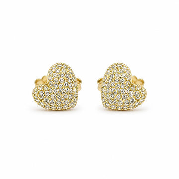 Golden Amora Pave Heart Earrings product image 1