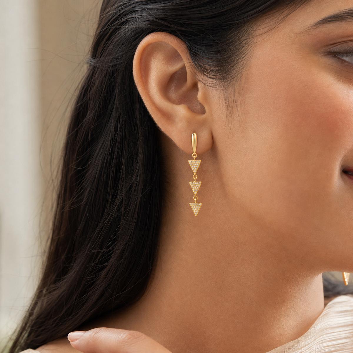 Golden Astra Cascade Earrings product image 7