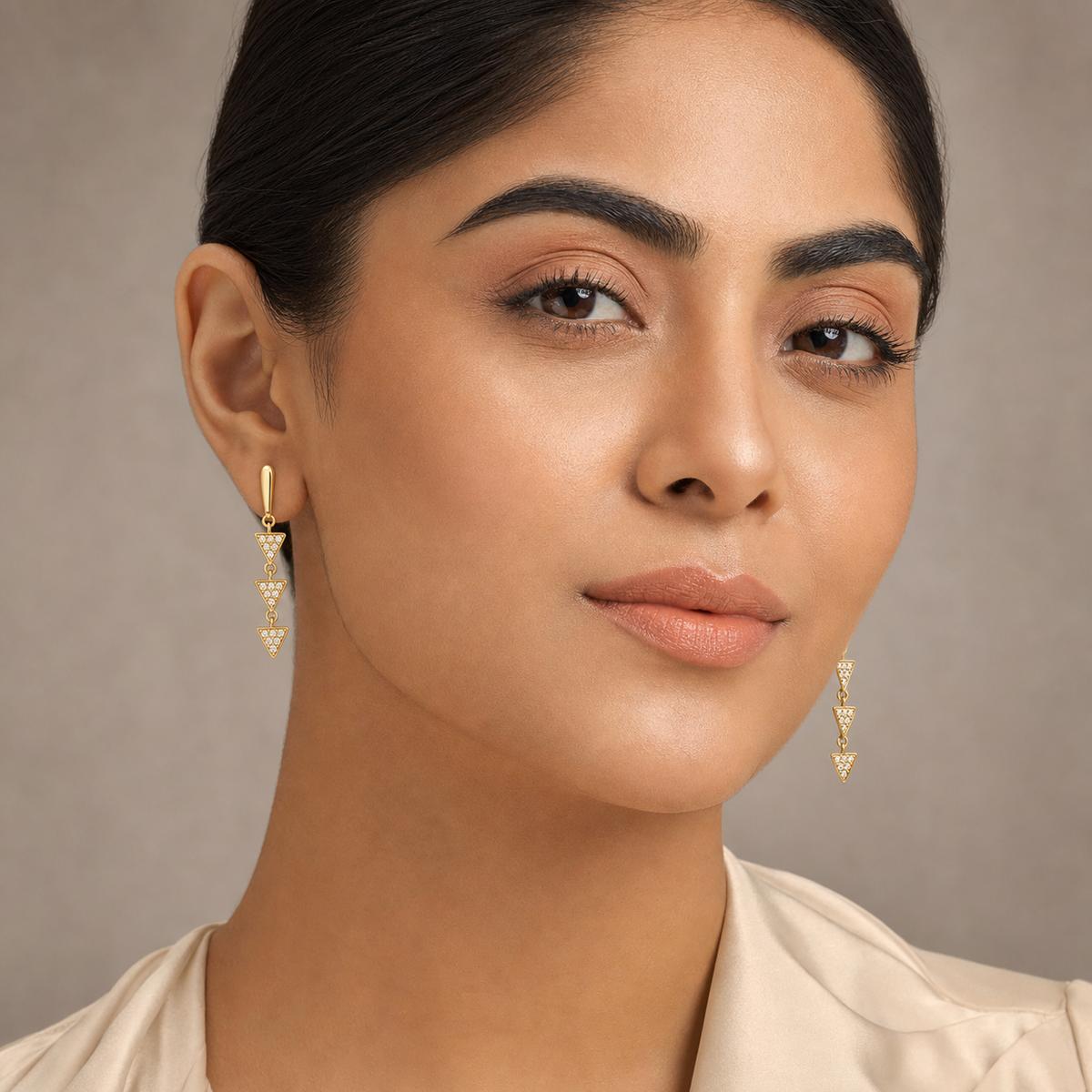 Golden Astra Cascade Earrings product image 8