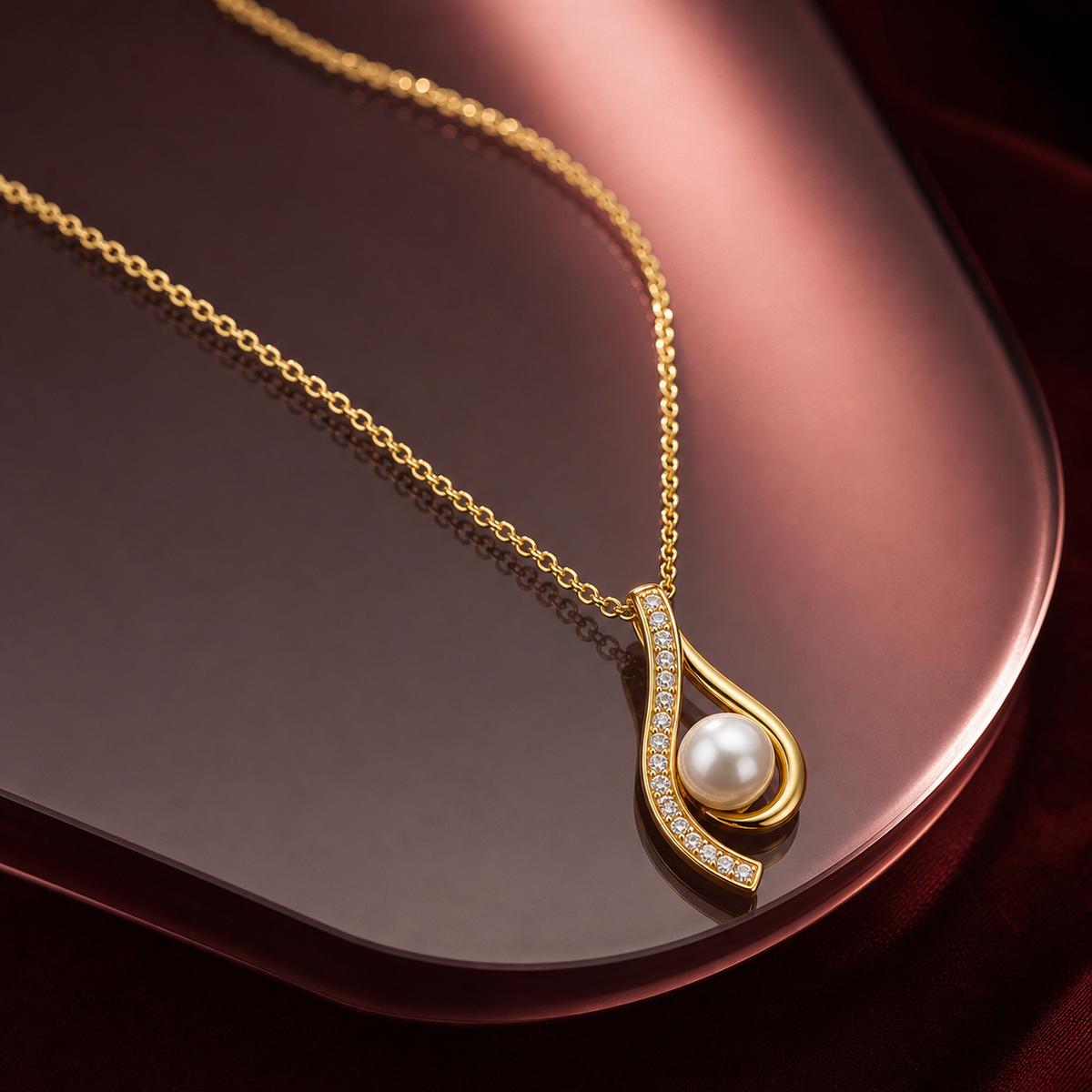 Golden Aurelia Paisley Pendant product image 5