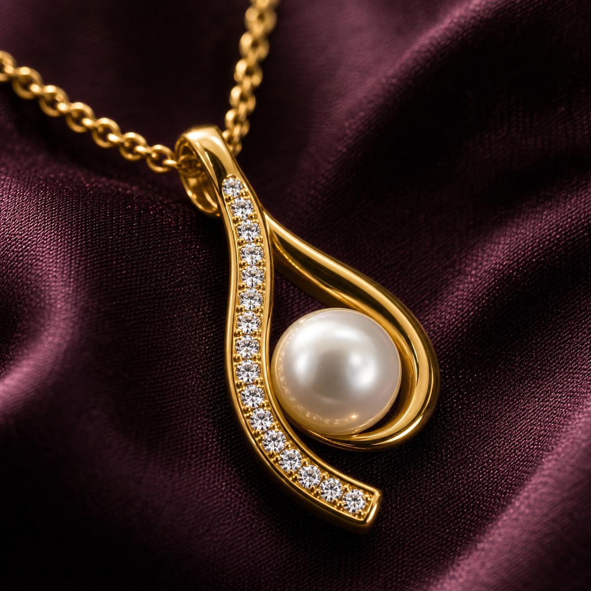 Golden Aurelia Paisley Pendant design detail