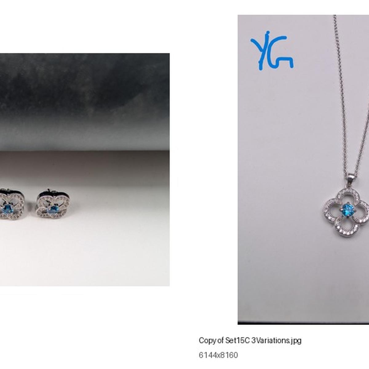 Golden Azure Clover Bloom Jewellery Set product image 7