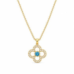 Golden Azure Clover Pendant product image 1