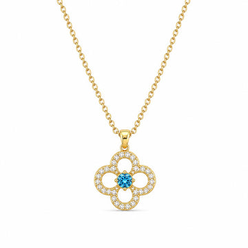 Golden Azure Clover Pendant product image 1