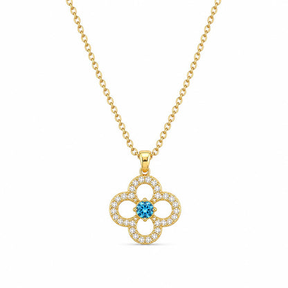Golden Azure Clover Pendant product image 1