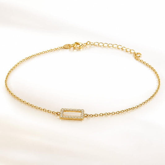 Golden Baguette Frame Anklet product image 1