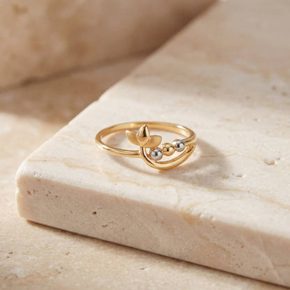 Golden Bloom Ring design detail