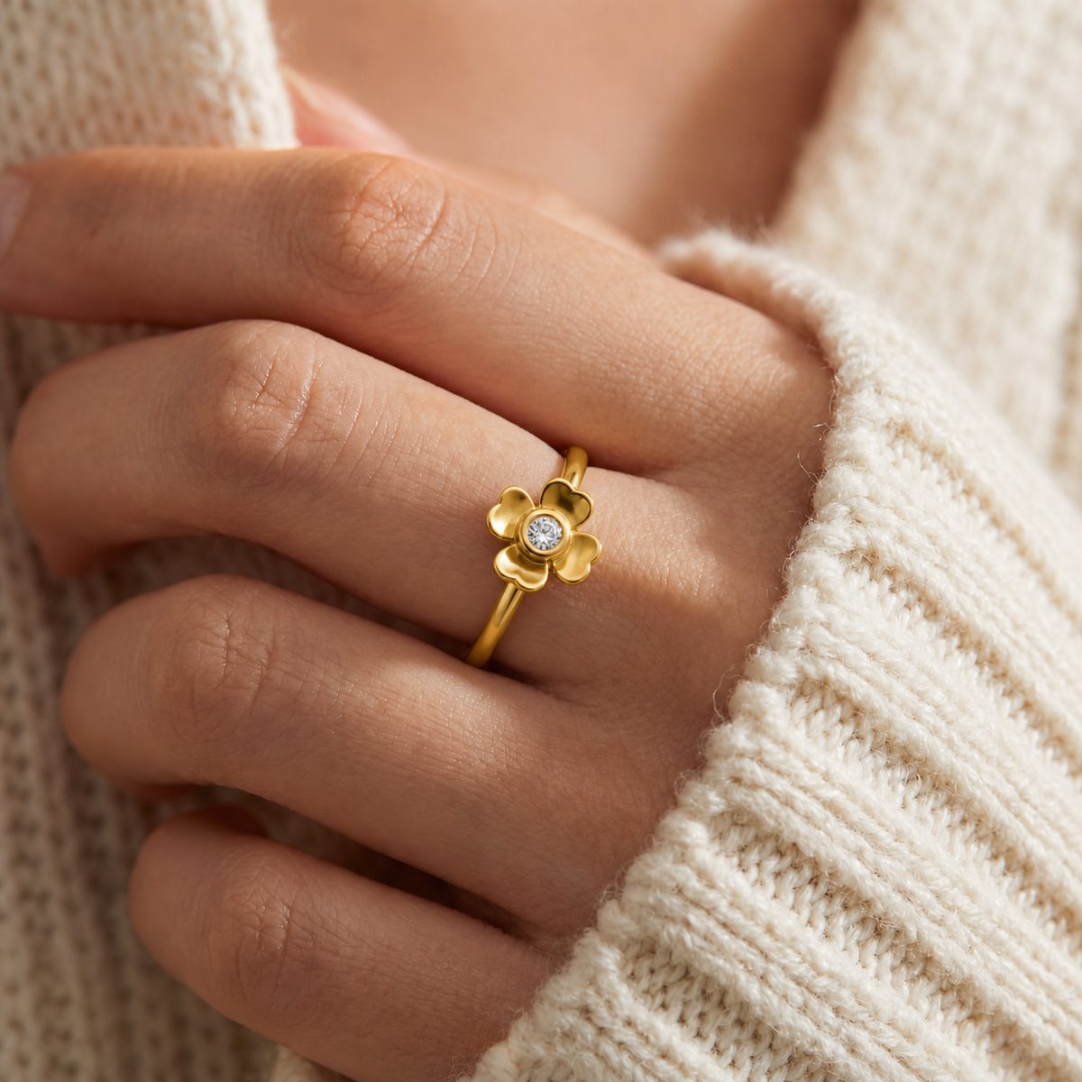 Golden Blossom Charm Ring product image 4
