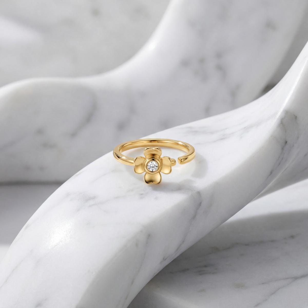Golden Blossom Charm Ring product image 5