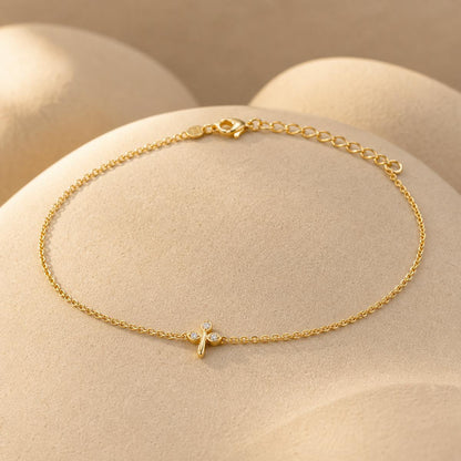Golden Bow Cross Anklet product image 6