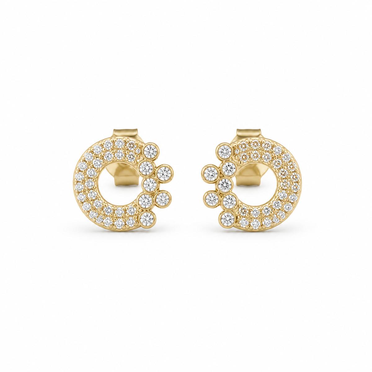 Golden Celeste Crescent Cluster Earrings product image 1