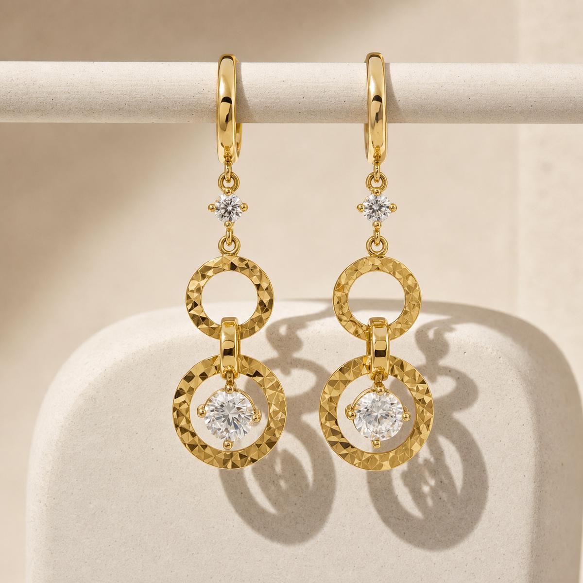 Golden Celeste Orbit Earrings product image 4