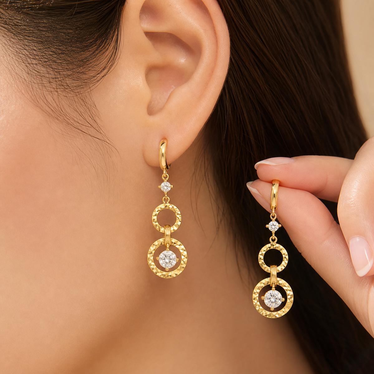 Golden Celeste Orbit Earrings product image 7