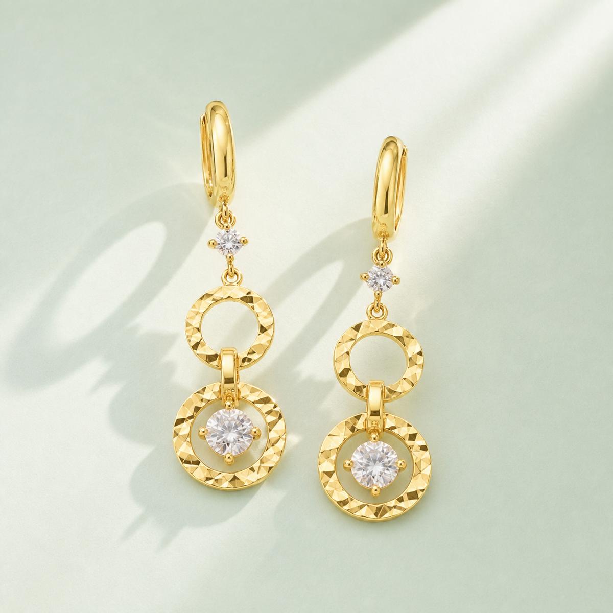 Golden Celeste Orbit Earrings product image 5