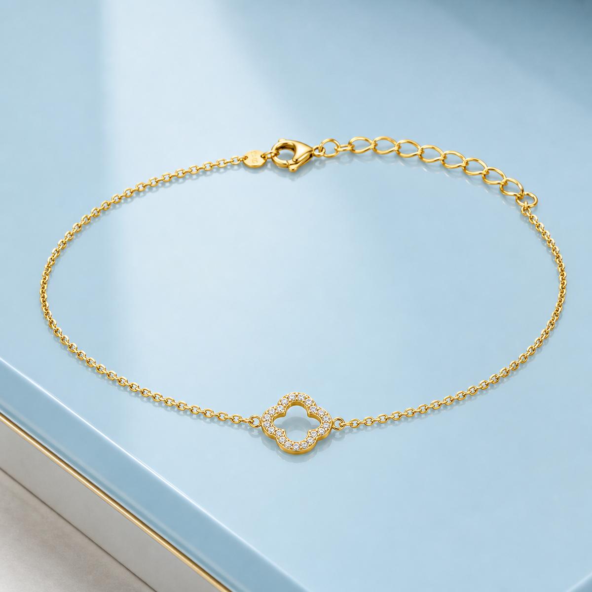 Golden Clover Halo Anklet product image 3
