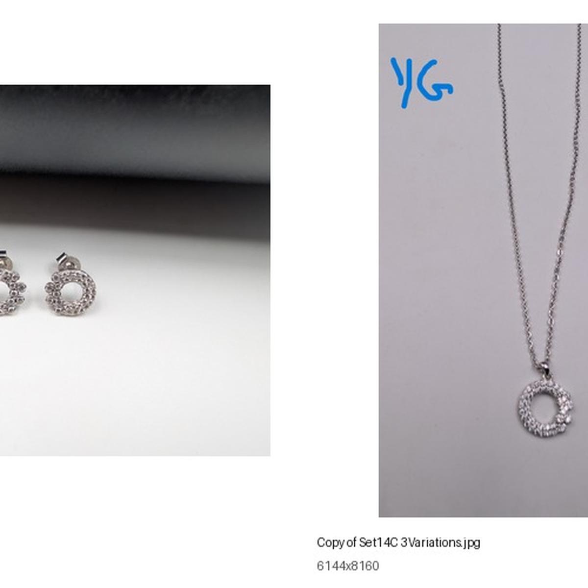 Golden Crescent Halo Jewellery Set product image 7