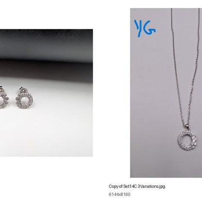 Golden Crescent Halo Jewellery Set product image 7