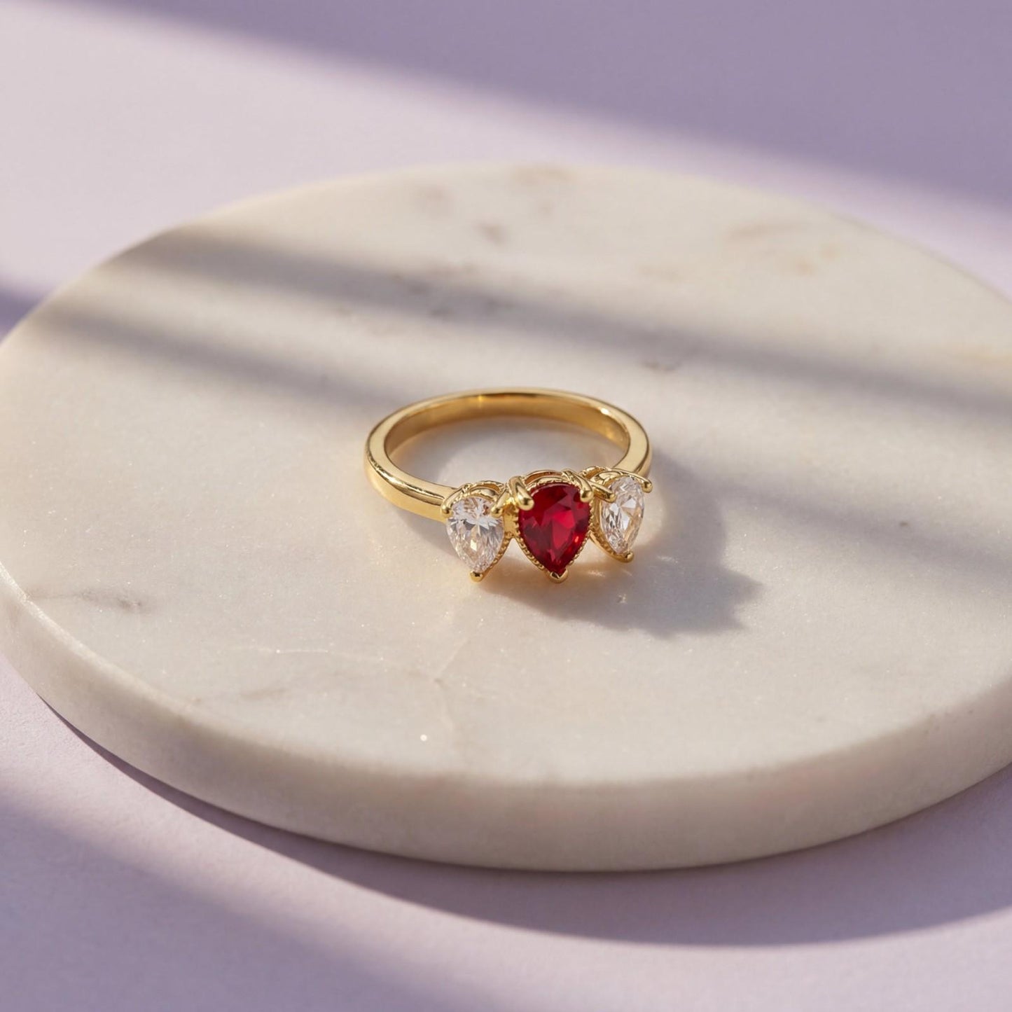 Golden Crimsona Ring design detail