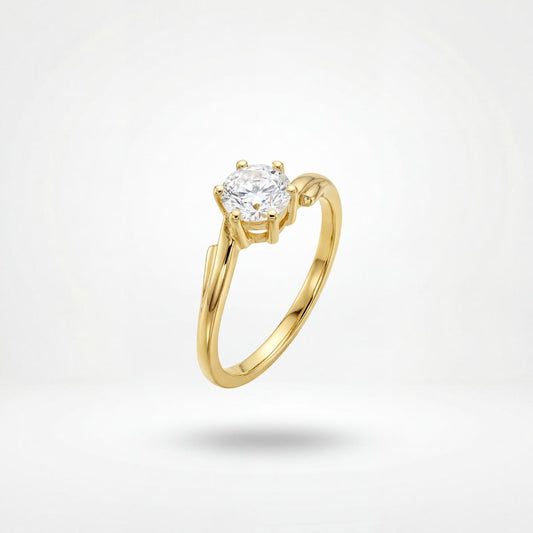 Golden Crown Solitaire Ring product image 1