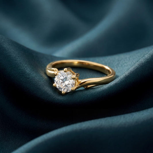 Golden Crown Solitaire Ring product image 2