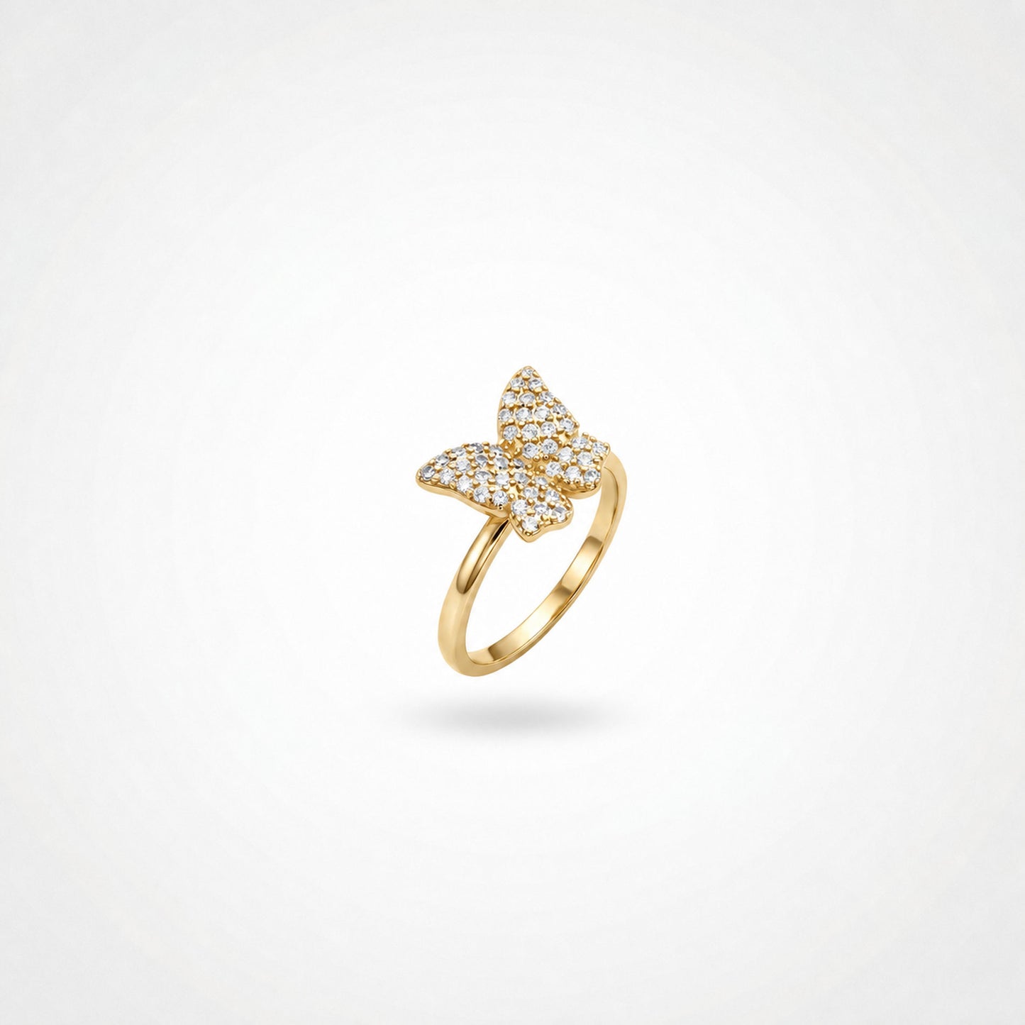 Golden Crystal Butterfly Ring product image 6