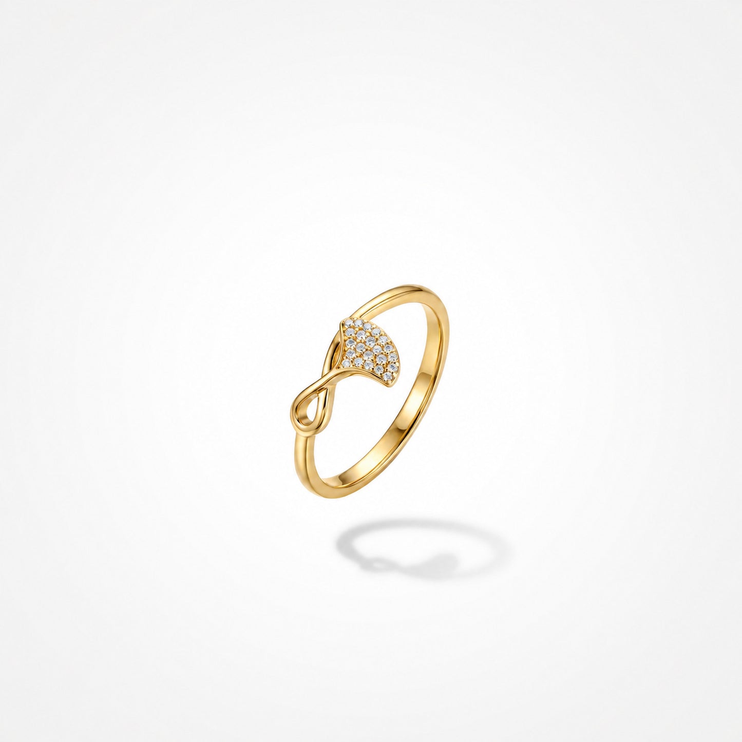 Golden Crystal Leaf Ring product image 7