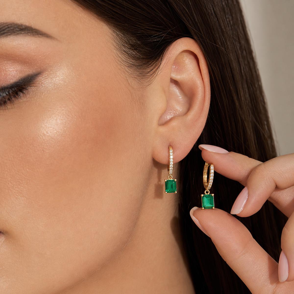 Golden Emera Bar Drop Earrings product image 7