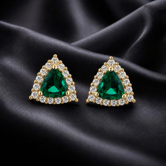 Golden Emera Trillion Earrings product image 2