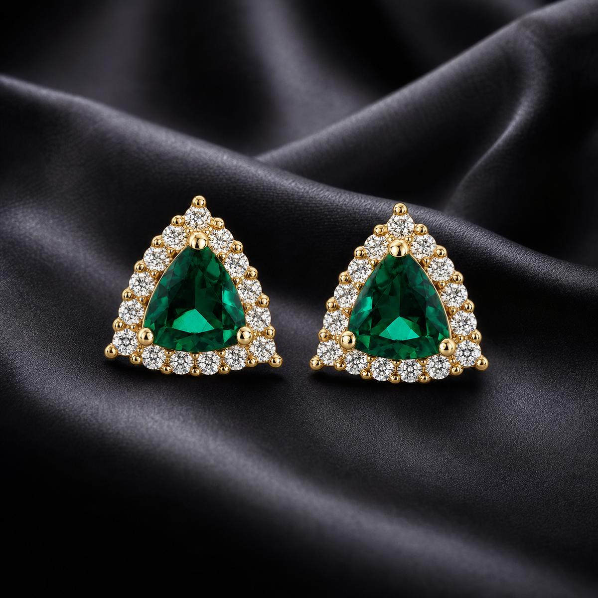 Golden Emera Trillion Earrings product image 6