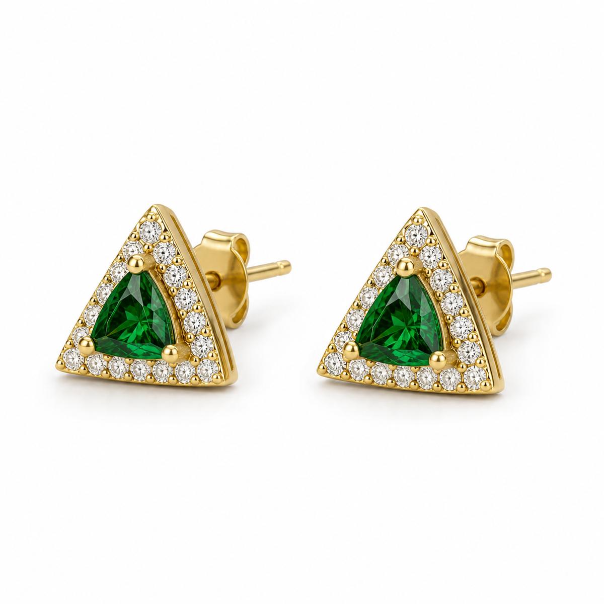 Golden Emera Trillion Earrings product image 2
