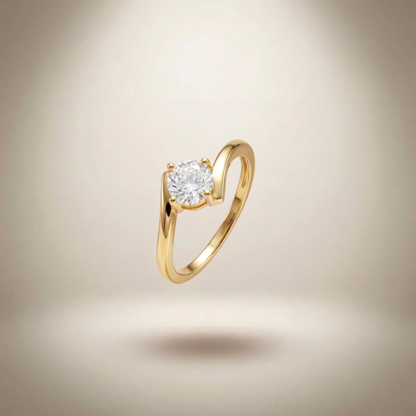 Golden Eterna Solitaire Ring product image 6