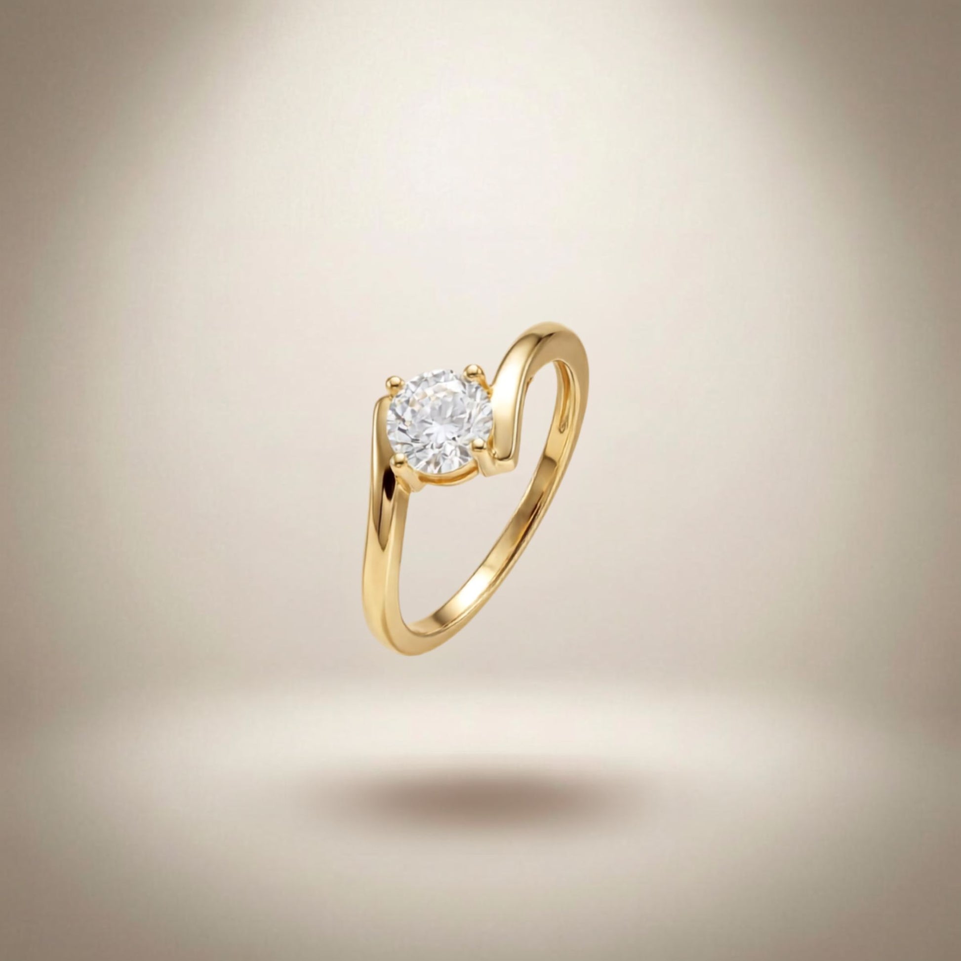Golden Eterna Solitaire Ring product image 6