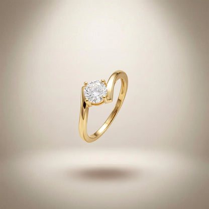 Golden Eterna Solitaire Ring product image 6