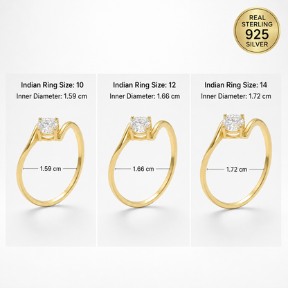 Golden Eterna Solitaire Ring