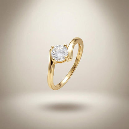 Golden Eterna Solitaire Ring product image 2