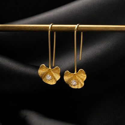 Golden Evara Flower Hook Earrings product image 2