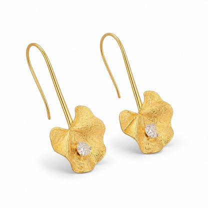 Golden Evara Flower Hook Earrings product image 5