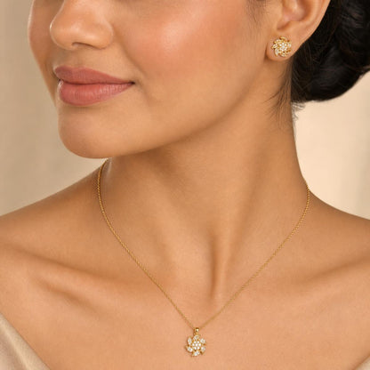 Golden Floral Swirl Jewellery Set product image 6