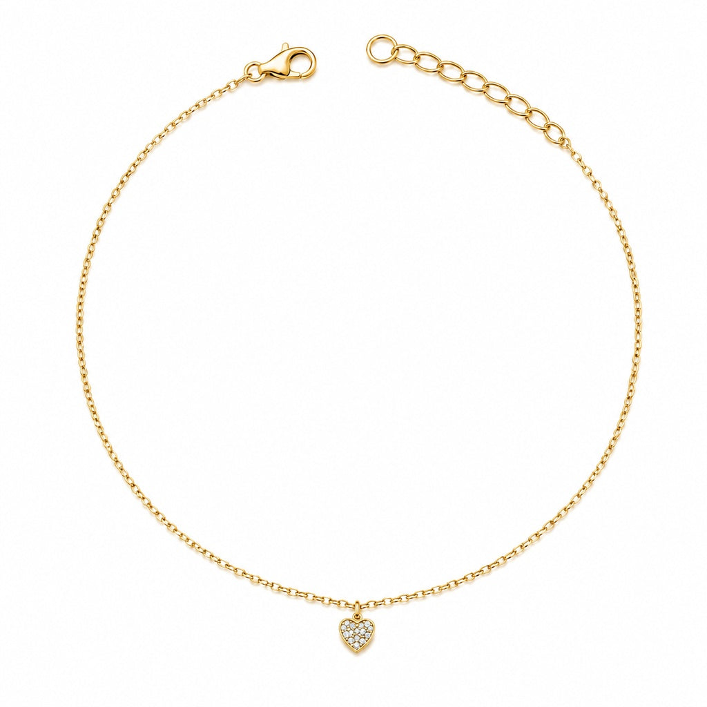 Golden Heart Charm Anklet product image 1