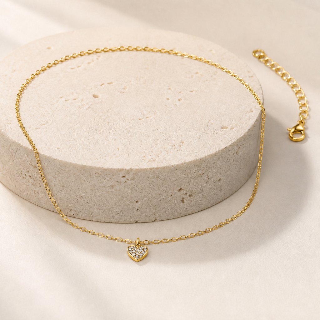 Golden Heart Charm Anklet product image 2