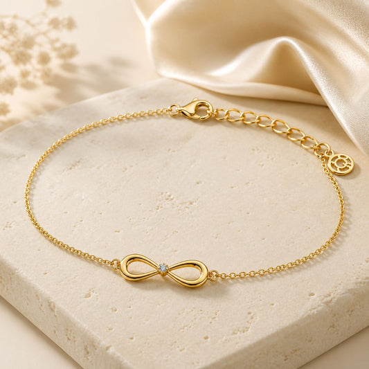 Golden Infinity Loop Anklet product image 2